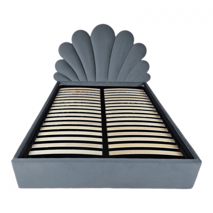 Pat tapitat Lotus cu spatiu pentru depozitare, 160x200 [2]