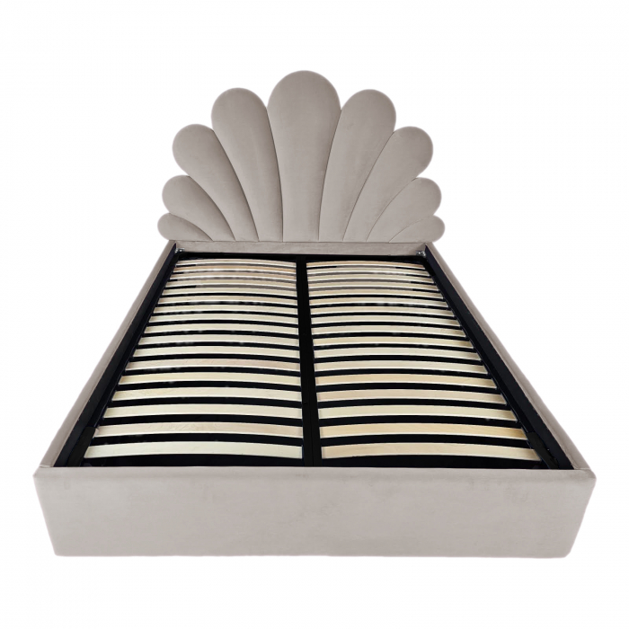 Pat tapitat Lotus cu spatiu pentru depozitare, 160x200 [2]