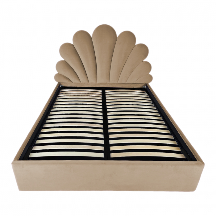 Pat tapitat Lotus cu spatiu pentru depozitare, 160x200 [2]