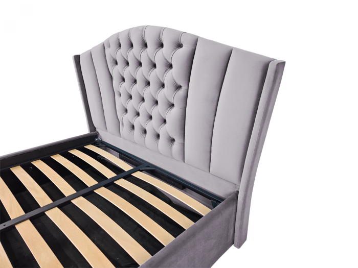 Pat tapitat Majestic cu spatiu pentru depozitare, 160x200 [3]