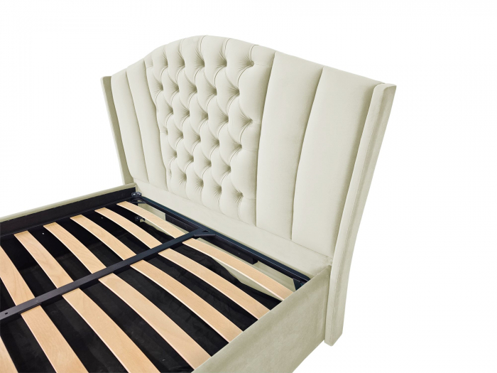 Pat tapitat Majestic cu spatiu pentru depozitare, 160x200 [3]