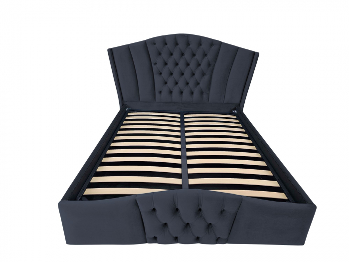 Pat tapitat Majestic cu spatiu pentru depozitare, 160x200 [2]