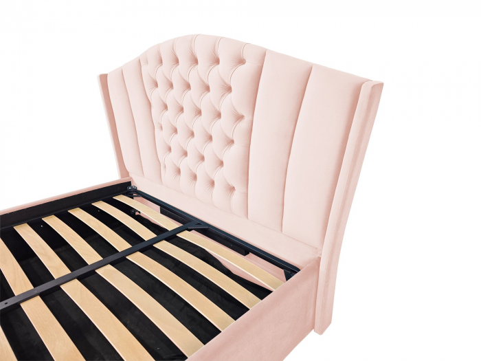 Pat tapitat Majestic cu spatiu pentru depozitare, 160x200 [3]