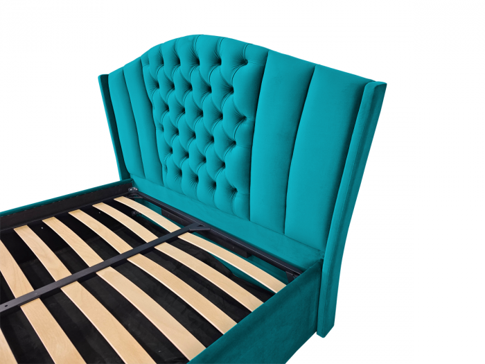 Pat tapitat Majestic cu spatiu pentru depozitare, 160x200 [3]