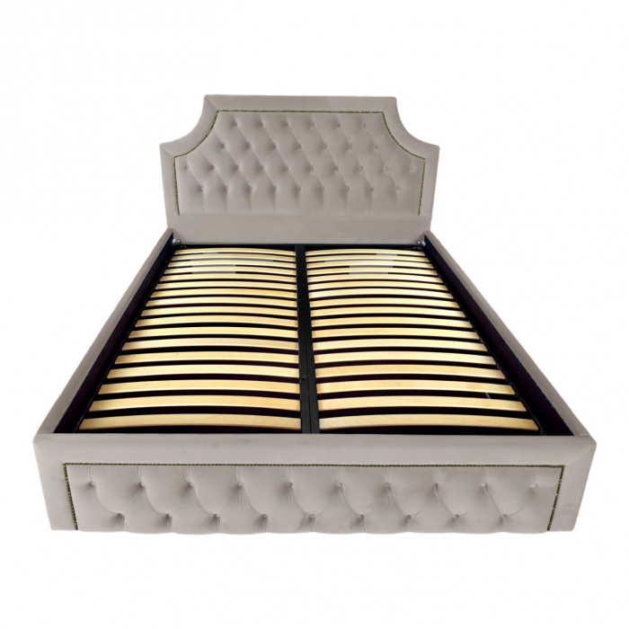 Pat tapitat Oslo cu spatiu pentru depozitare, 160x200 [2]