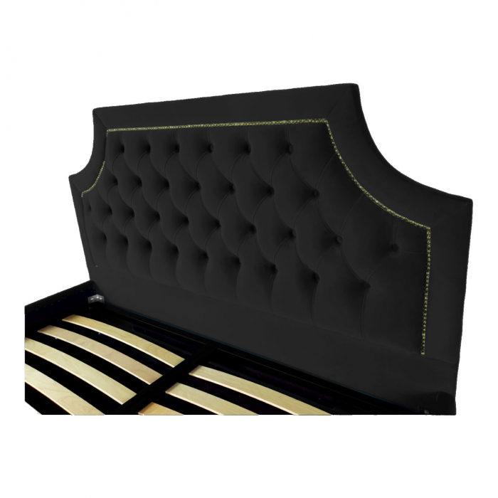 Pat tapitat Oslo cu spatiu pentru depozitare, 160x200 [3]