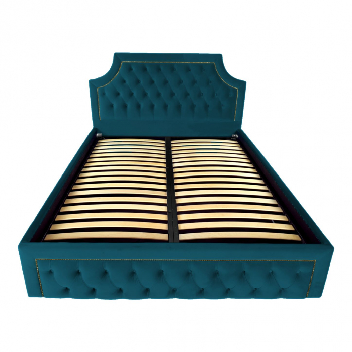 Pat tapitat Oslo cu spatiu pentru depozitare, 160x200 [2]