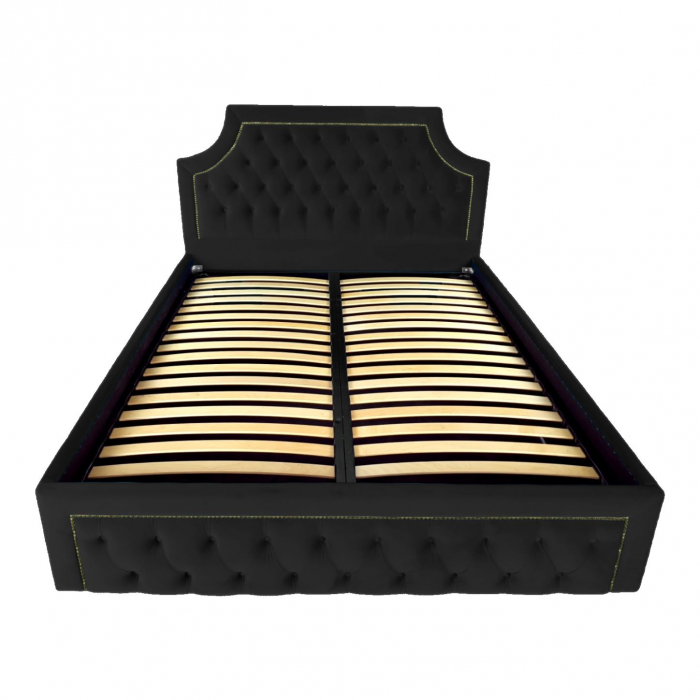 Pat tapitat Oslo cu spatiu pentru depozitare, 160x200 [2]