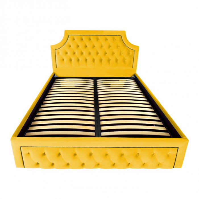 Pat tapitat Oslo cu spatiu pentru depozitare, 160x200 [2]