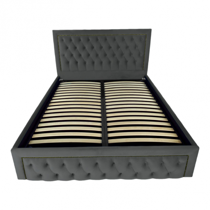 Pat tapitat Roma cu spatiu pentru depozitare, 160x200 [2]