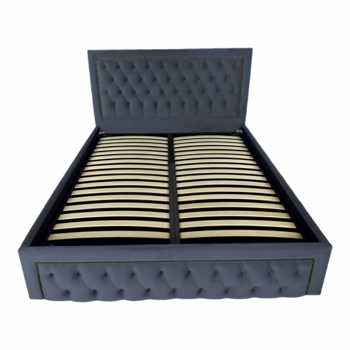 Pat tapitat Roma cu spatiu pentru depozitare, 160x200 [2]