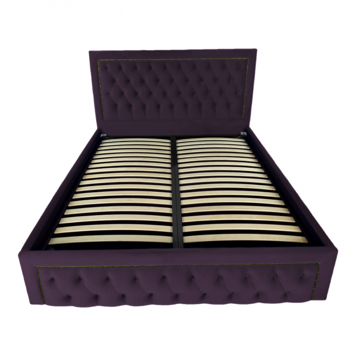 Pat tapitat Roma cu spatiu pentru depozitare, 160x200 [2]