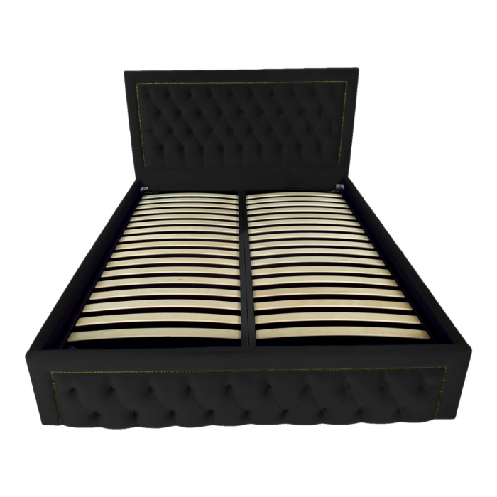 Pat tapitat Roma cu spatiu pentru depozitare, 160x200 [2]