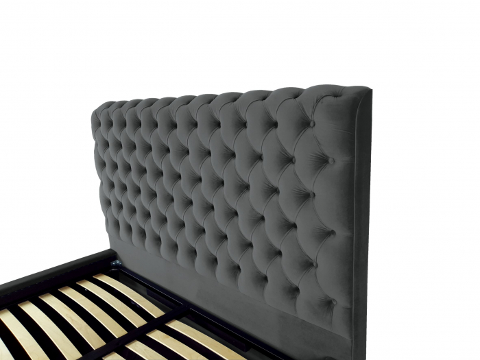 Pat tapitat Ruby cu spatiu pentru depozitare, 160x200 [3]