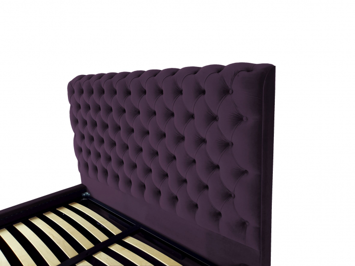 Pat tapitat Ruby cu spatiu pentru depozitare, 160x200 [3]