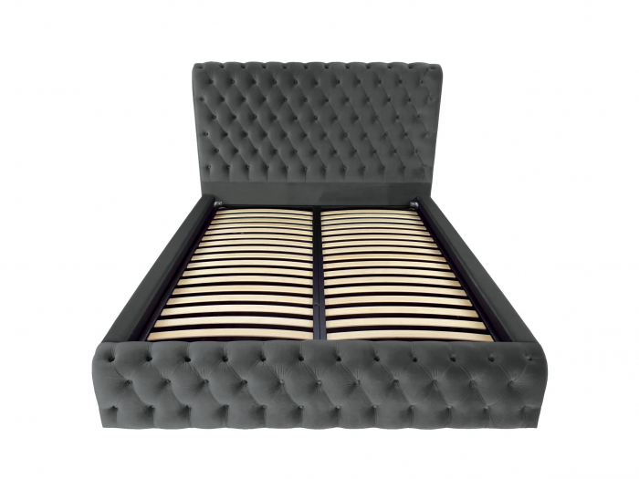 Pat tapitat Ruby cu spatiu pentru depozitare, 160x200 [2]