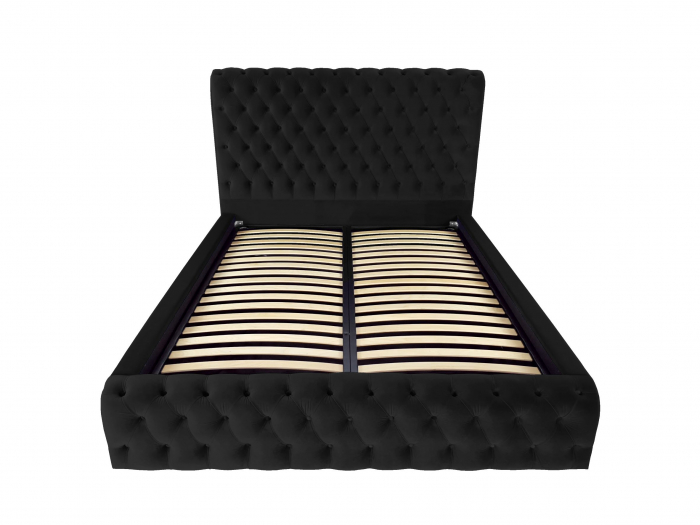 Pat tapitat Ruby cu spatiu pentru depozitare, 160x200 [2]