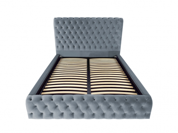 Pat tapitat Ruby cu spatiu pentru depozitare, 160x200 [2]