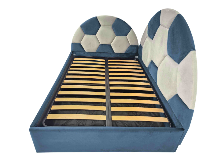 Pat tapitat Soccer cu spatiu pentru depozitare, 160x200 [3]