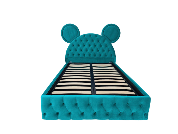 Pat tapitat Teddy cu spatiu pentru depozitare, 120x200 [3]