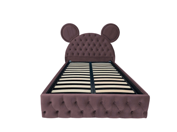 Pat tapitat Teddy cu spatiu pentru depozitare, 120x200 [2]