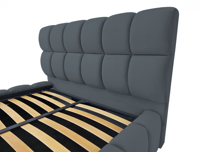 Pat tapitat Velare cu spatiu pentru depozitare, 160x200 [3]