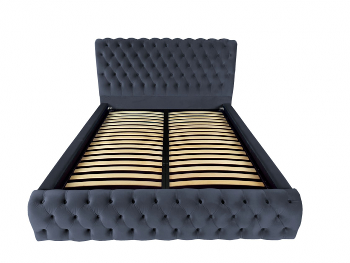 Pat tapitat Verona cu spatiu pentru depozitare, 160x200 [2]