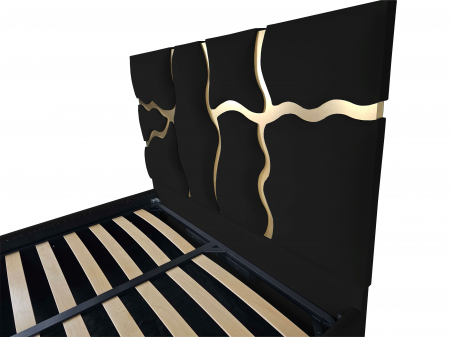 Pat tapitat Etna cu spatiu pentru depozitare, 160x200 [2]