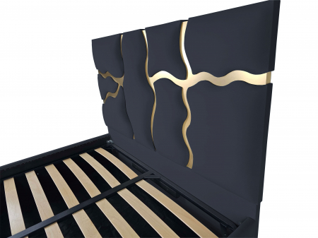 Pat tapitat Etna cu spatiu pentru depozitare, 160x200 [2]