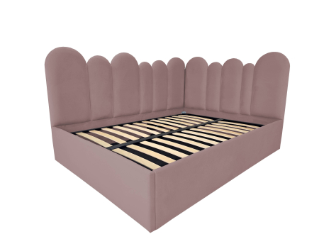 Paturi - Pat tapitat Kaya cu spatiu pentru depozitare, 160x200