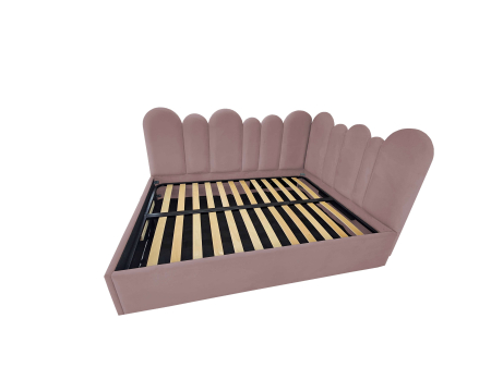 Pat tapitat Kaya cu spatiu pentru depozitare, 160x200 [2]