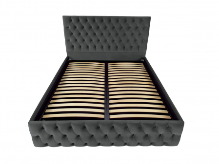 Pat tapitat Kirra cu spatiu pentru depozitare, 160x200 [1]