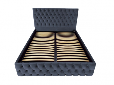 Pat tapitat Kirra cu spatiu pentru depozitare, 160x200 [1]