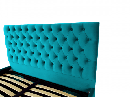 Pat tapitat Kirra cu spatiu pentru depozitare, 160x200 [2]