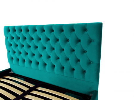 Pat tapitat Kirra cu spatiu pentru depozitare, 160x200 [2]