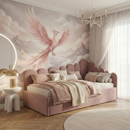 Paturi Copii - Pat tapitat Korin cu spatiu pentru depozitare, 160x200