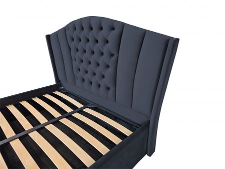 Pat tapitat Majestic cu spatiu pentru depozitare, 160x200 [2]