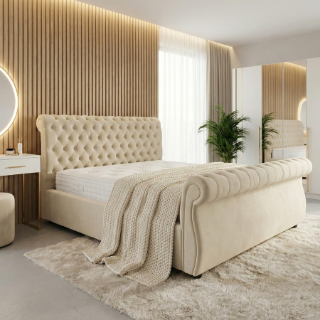 Paturi - Pat tapitat Nobles cu spatiu pentru depozitare, 160x200