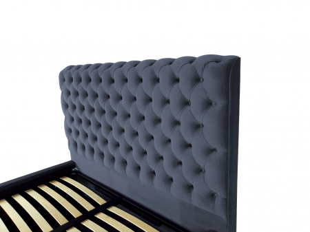 Pat tapitat Ruby cu spatiu pentru depozitare, 160x200 [2]