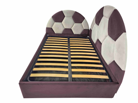 Pat tapitat Soccer cu spatiu pentru depozitare, 160x200 [2]