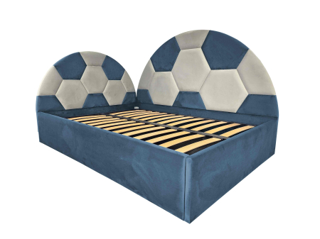 Paturi - Pat tapitat Soccer cu spatiu pentru depozitare, 160x200