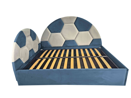 Pat tapitat Soccer cu spatiu pentru depozitare, 160x200 [1]