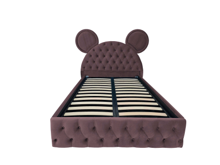 Pat tapitat Teddy cu spatiu pentru depozitare, 120x200 [1]