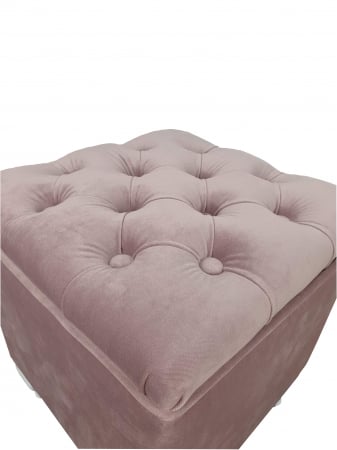 Taburet Fancy,37x37x45cm,roz prafuit [2]
