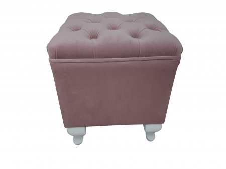 Taburet Fancy,37x37x45cm,roz prafuit [1]