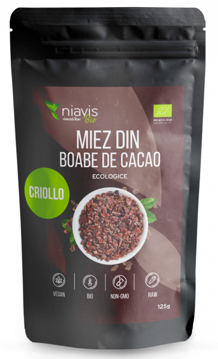 Miez Din Boabe De Cacao Criollo Ecologice/Bio 125g [2]