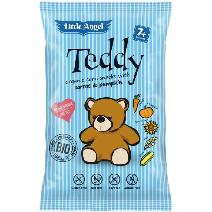 Pufuleti Din Porumb Cu Morcov Si Dovleac Bio - Teddy 15g [2]