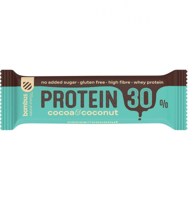 Baton Proteic Cu Cacao Si Nuca De Cocos 30% Proteine 50g [1]
