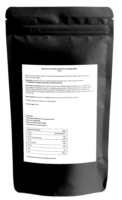 Budinca de Vanilie fara Gluten Ecologica/BIO 100g [2]