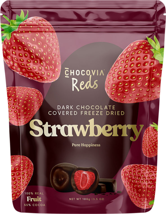 Capsuni Liofilizate Invelite In Ciocolata Neagra 100g [1]